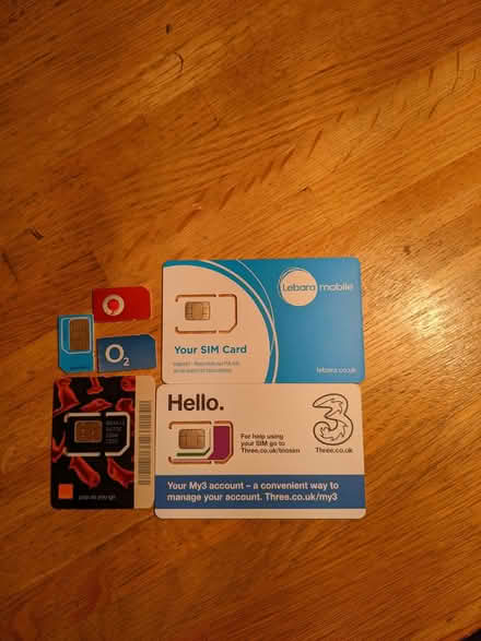 Photo of free Six unused Sim Cards (Gilmerton EH17) #1