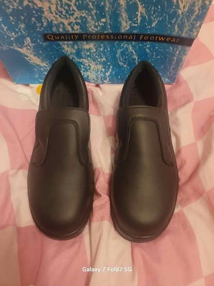 Photo of free NEW Black Metal toe capped shoes (Barnes) #1