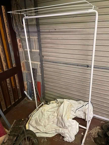 Photo of free Free-standing portable clothes rack / wardrobe (Little Eaton DE21) #1