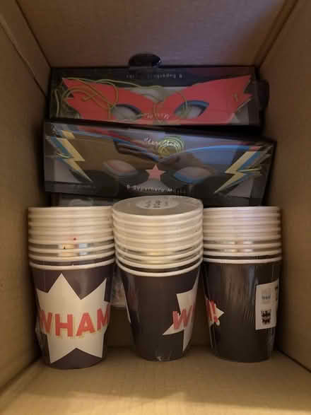 Photo of free Box of kids party superhero bits (Barrington CB22) #1
