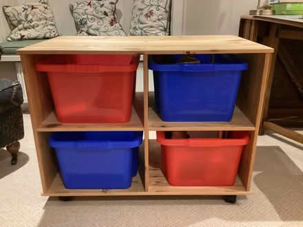 Photo of free Storage unit with four plastic boxes (Cawton YO62) #1