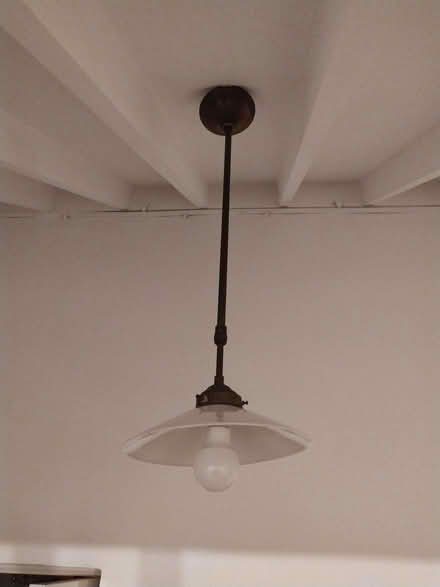 Photo of free Pair of vintage pendant light fittings (Stanford in the Vale SN7) #2