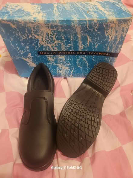Photo of free NEW Black Metal toe capped shoes (Barnes) #2