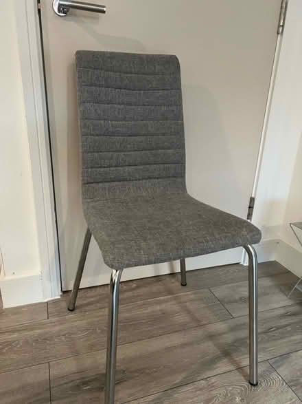 Photo of free 4 light grey fabric chairs (CM18) #3