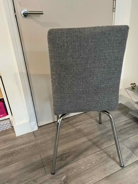 Photo of free 4 light grey fabric chairs (CM18) #2