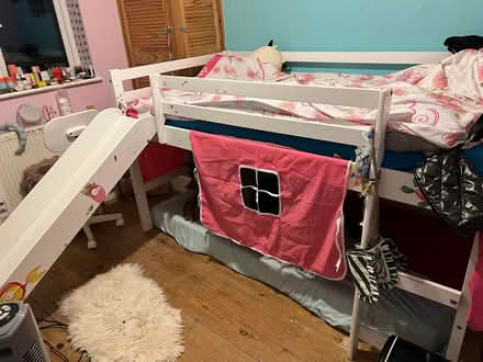 Photo of free Low kids princess bunk bed with slide (Finsbury Park N4) #3