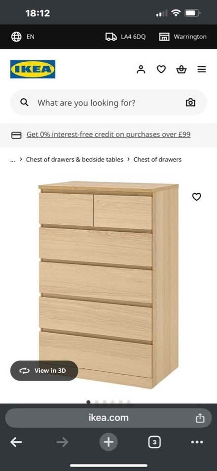 Photo of free IKEA Malm chest of drawers (Bare LA4) #1