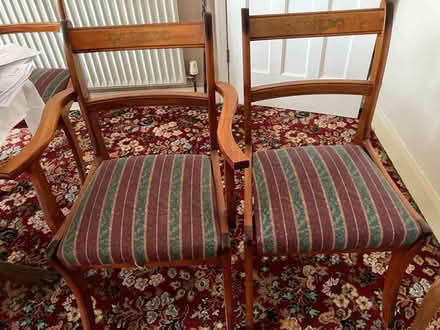 Photo of free Dining room yew wood table & 6 chairs n (Solihull B91) #2