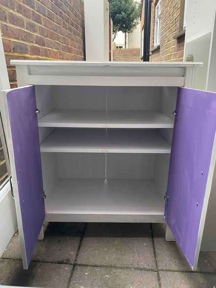 Photo of free IKEA cupboard - painted white/purple originally white (Fulham Palace Rd SW6) #4