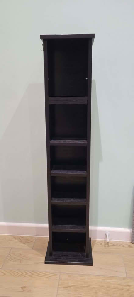 Photo of free black wooden CD rack (Woodley RG5) #1