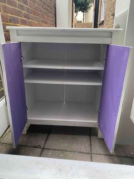 Photo of free IKEA cupboard - painted white/purple originally white (Fulham Palace Rd SW6) #3