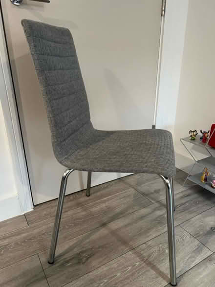 Photo of free 4 light grey fabric chairs (CM18) #4