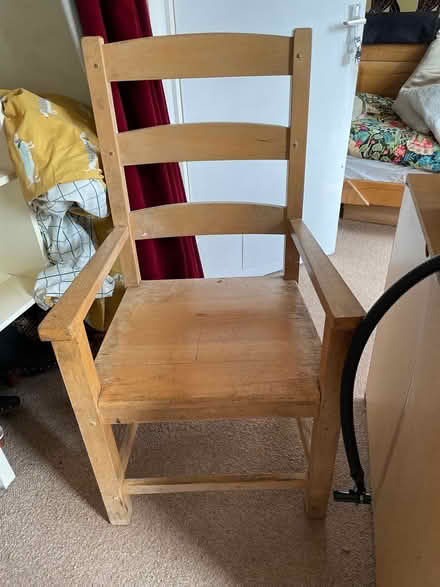 Photo of free Solid wood but grubby chair (N70HT) #1