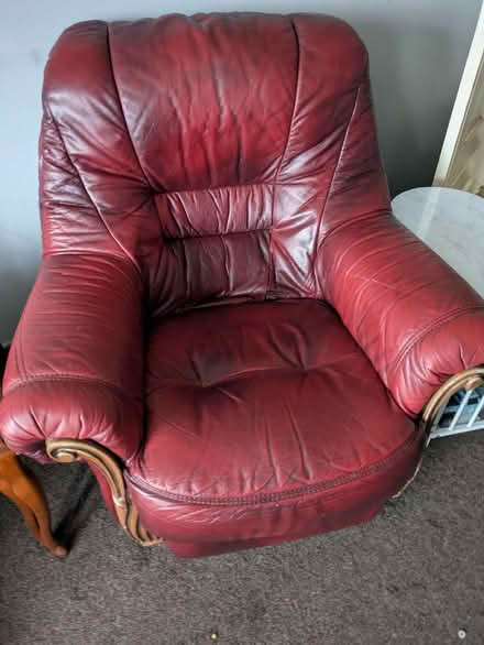 Photo of free 2 x leather chairs (Kingshurst B37) #1