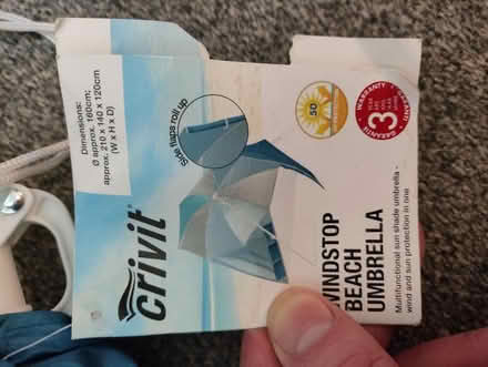 Photo of free Crivit Wind stop beach umbrella (Gorgie EH11) #2