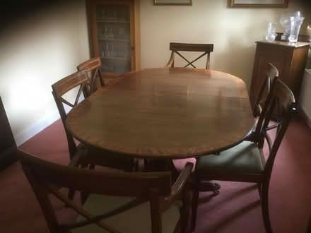 Photo of free Extendable dining table & 8 chairs (1 mile from Newton Poppleford) #1