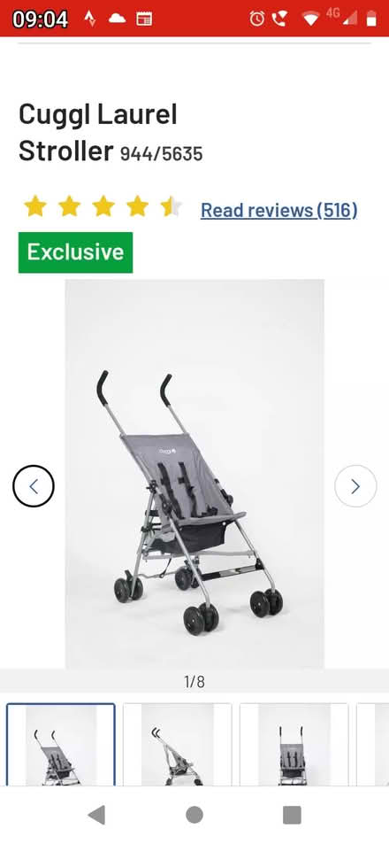 Photo of Lightweight folding toddler buggy (Franklands Village RH17) #2