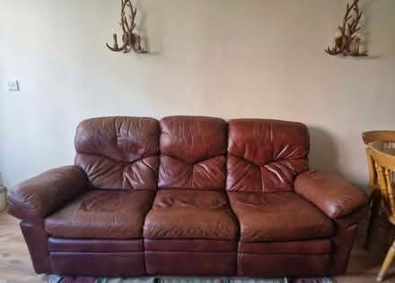 Photo of free 3 seat recliner leather sofa (Lower Walkley S6) #1