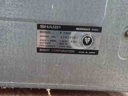 Photo of free Sharp R-7200 Microwave Oven (TW5) #3