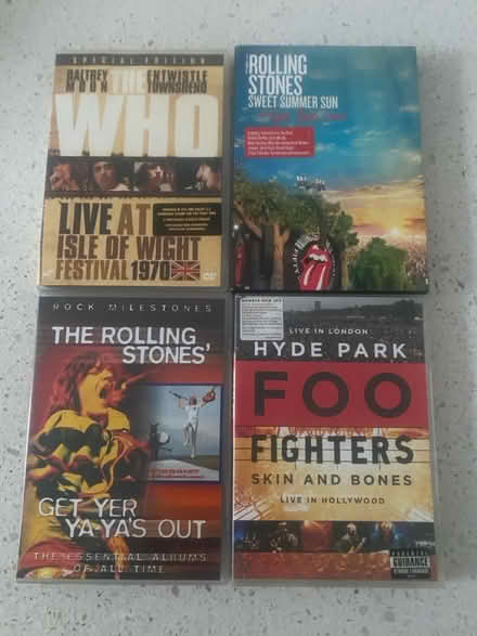 Photo of free Four rock DVDs (Lexden Colchester CO3) #1