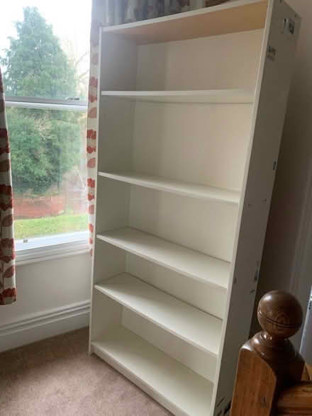 Photo of free White MFI Bookshelf Unit (Saughall village CH1) #2