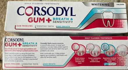Photo of free Corsodyl Whitening toothpaste. (Lochart Mill ML11) #1