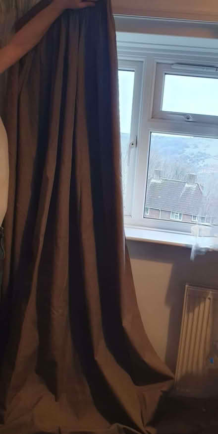 Photo of free Curtains Large, light grey, blackout (Upper Bevendean BN2) #2