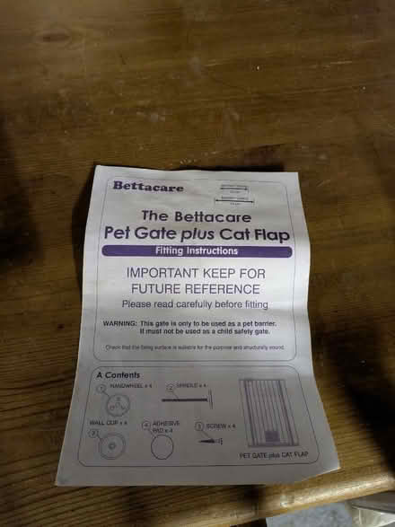 Photo of free Stair gate with cat flap (North Hinksey OX2) #2
