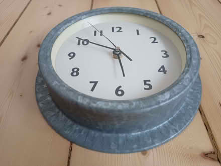 Photo of free Vintage Habitat Clock. Galvanised metal. Not working. (Risinghurst OX3) #4