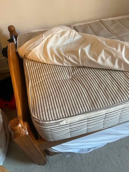 Photo of free Solid pine single bed (West Hampstead NW6) #3