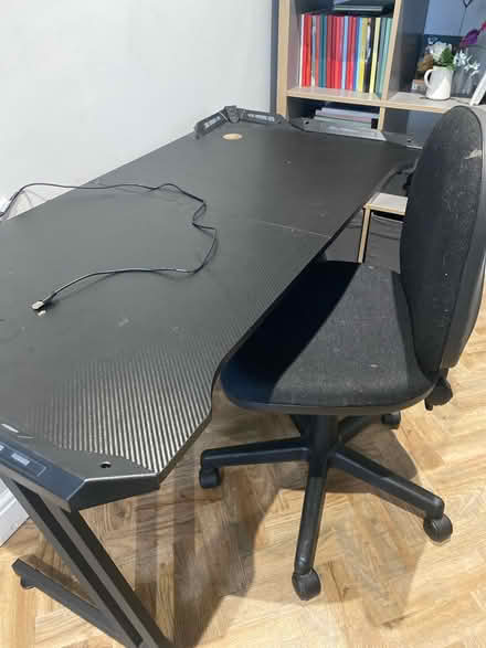 Photo of free Gaming desk with LEDs and chair (NG10 (Sandiacre)) #3