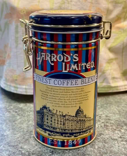 Photo of free Empty Harrods Coffee Tin, with Secured Lid (Chaddesden DE21) #1