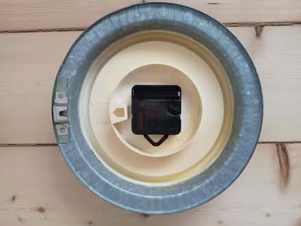 Photo of free Vintage Habitat Clock. Galvanised metal. Not working. (Risinghurst OX3) #3