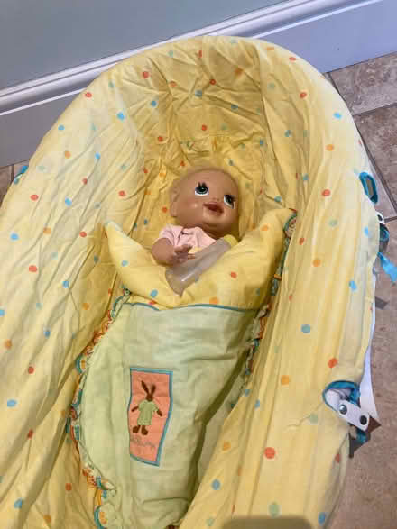 Photo of free Doll and Moses basket (Crowthorne RG45) #1