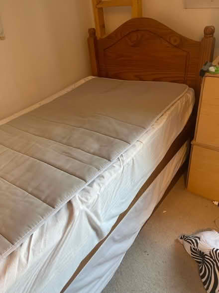 Photo of free Solid pine single bed (West Hampstead NW6) #1