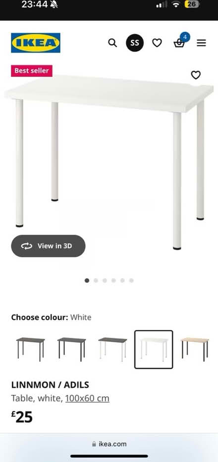 Photo of free Ikea white desk (Wood Green N22) #1