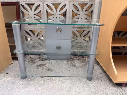 Photo of free Glass tv stand unit (Wigston, Leicester, LE18) #1