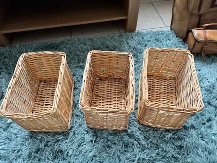 Photo of free Set of 3 Whicker baskets (Letchworth SG6) #1
