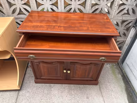 Photo of free Wooden display unit on wheels (Wigston, Leicester, LE18) #2