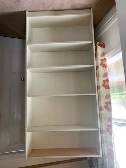 Photo of free White MFI Bookshelf Unit (Saughall village CH1) #1