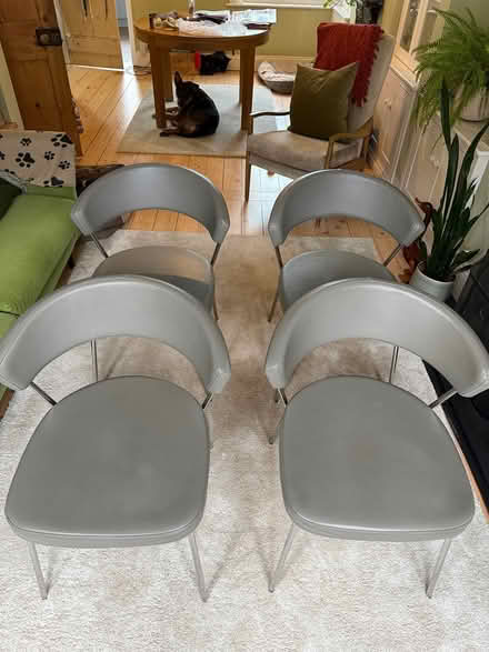 Photo of free Set of 4 leather dining chairs (Exeter EX2) #1