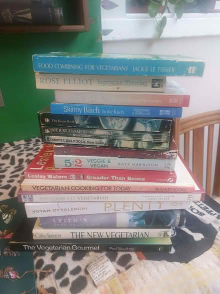 Photo of free Large pile of Vegetarian Cookbooks (Lower Weston) #1
