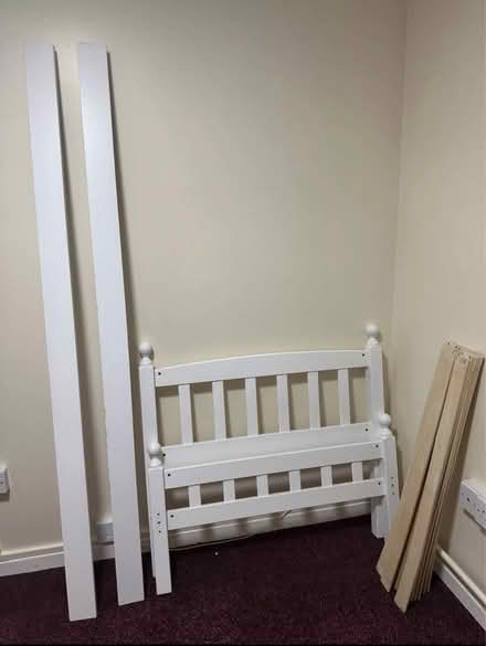 Photo of free White Single Wooden Bed (LA14) #4