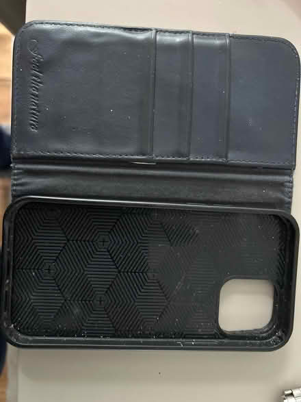 Photo of free Navy blue leather iPhone 12 cover (Erith DA8) #2