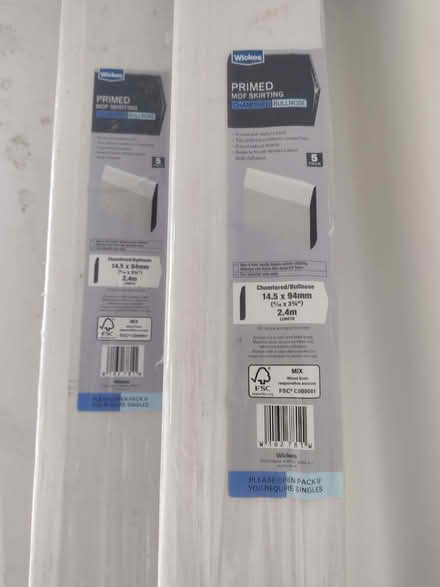 Photo of free Wickes primed MDF skirting boards 2 packs of 5 (Barnhill DD5) #1