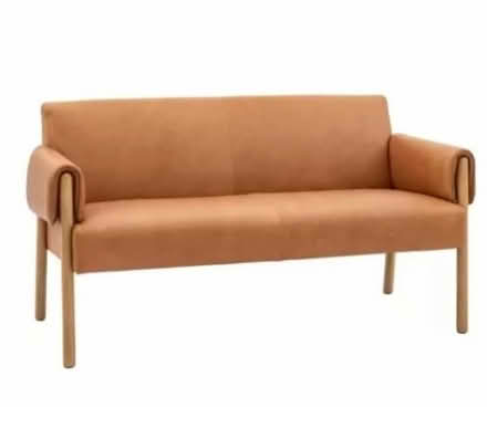 Photo of 2 seater Leather sofa on tall legs (Hayes lane Bromley) #3