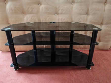 Photo of free Black glass TV stand (Shooters hill SE3) #1
