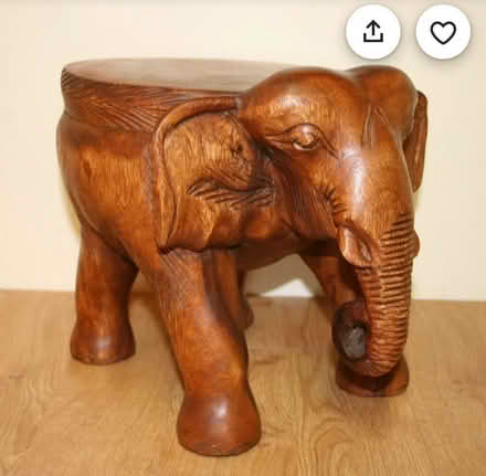 Photo of Wooden Elephant Stool (Bexleyheath) #1