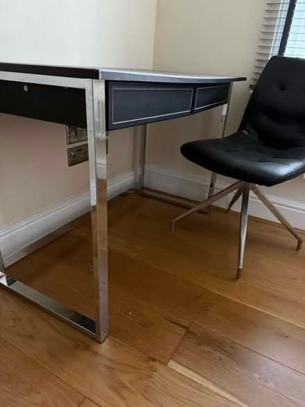 Photo of free Leather/ metal desk & chair (Chipping Barnet EN5) #3