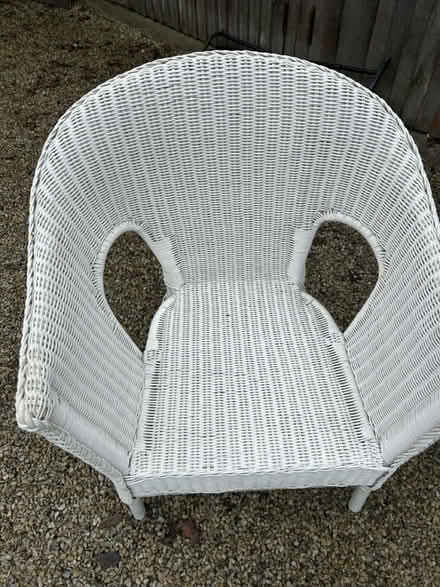 Photo of free Large white chair (South Holmwood RH5) #2